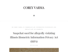 Tablet Screenshot of coreyvarma.com